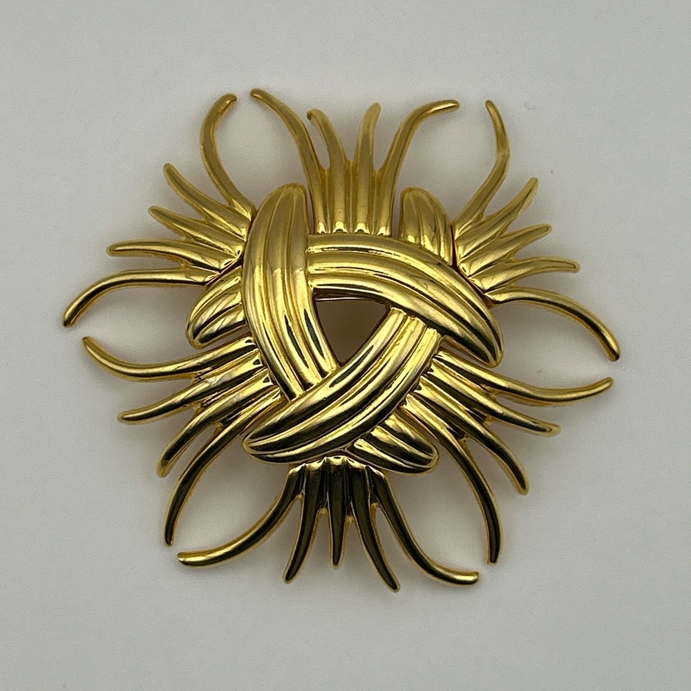KJL Kenneth Lane Polished Goldtone Brooch